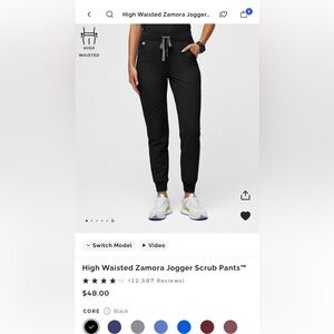 Figs Zamora Jogger Scrub Pants - Black